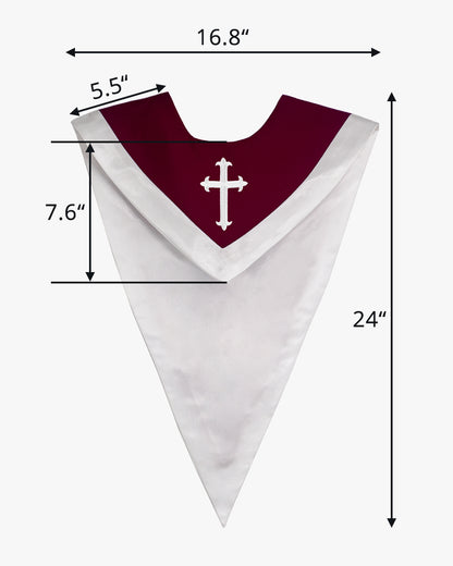 Reversible Choir Stoles with Border and Cross