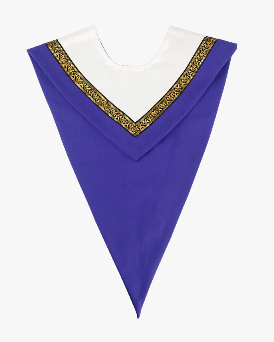 Custom V Choir Stoles with Contrasting Trim Wheat Pattern