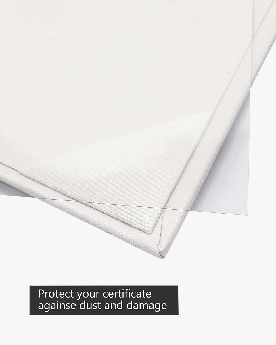 White Baptism Certificate Cover for 8.5x11 Imprinted Padded Certificate