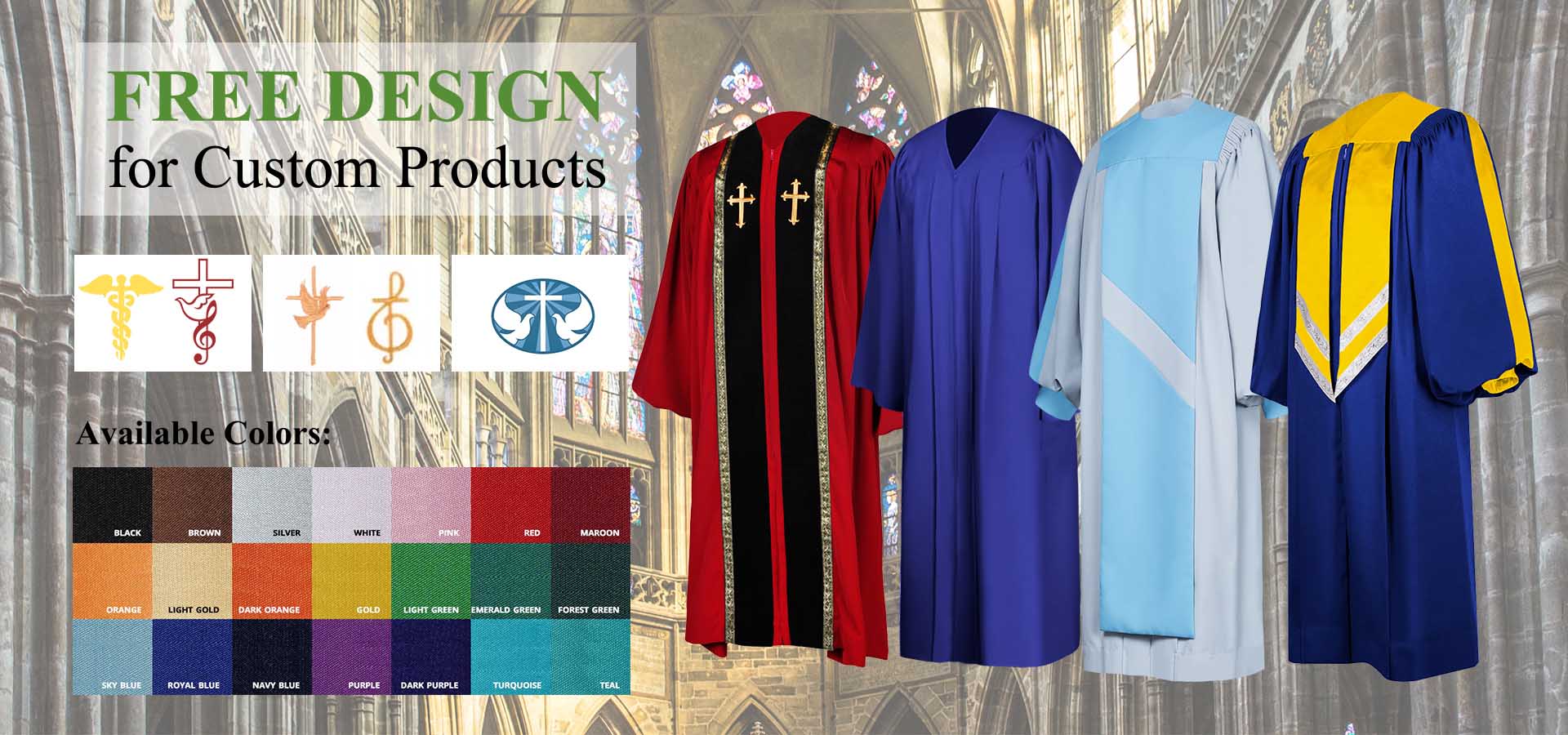 Superb Robes for Choirs, Clergy, Baptism, Confirmation