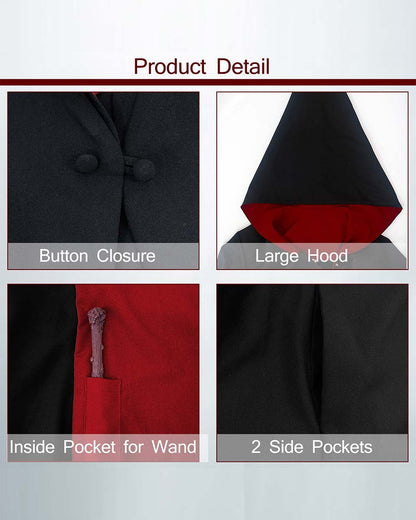 Unisex Magician Wizard Robe Accessory for Halloween Costumes Cosplay  - 2 Colors Available