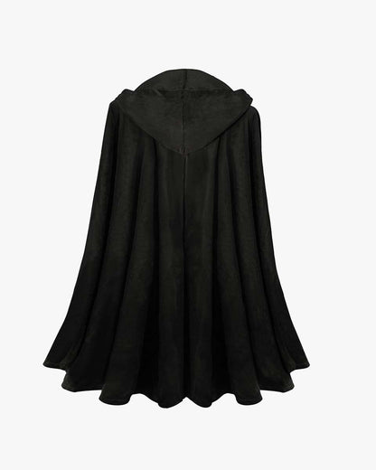 Medieval Renaissance Velvet Hobbit Cloak with Hood for Halloween Cosplay Costume - 2 Colors Available