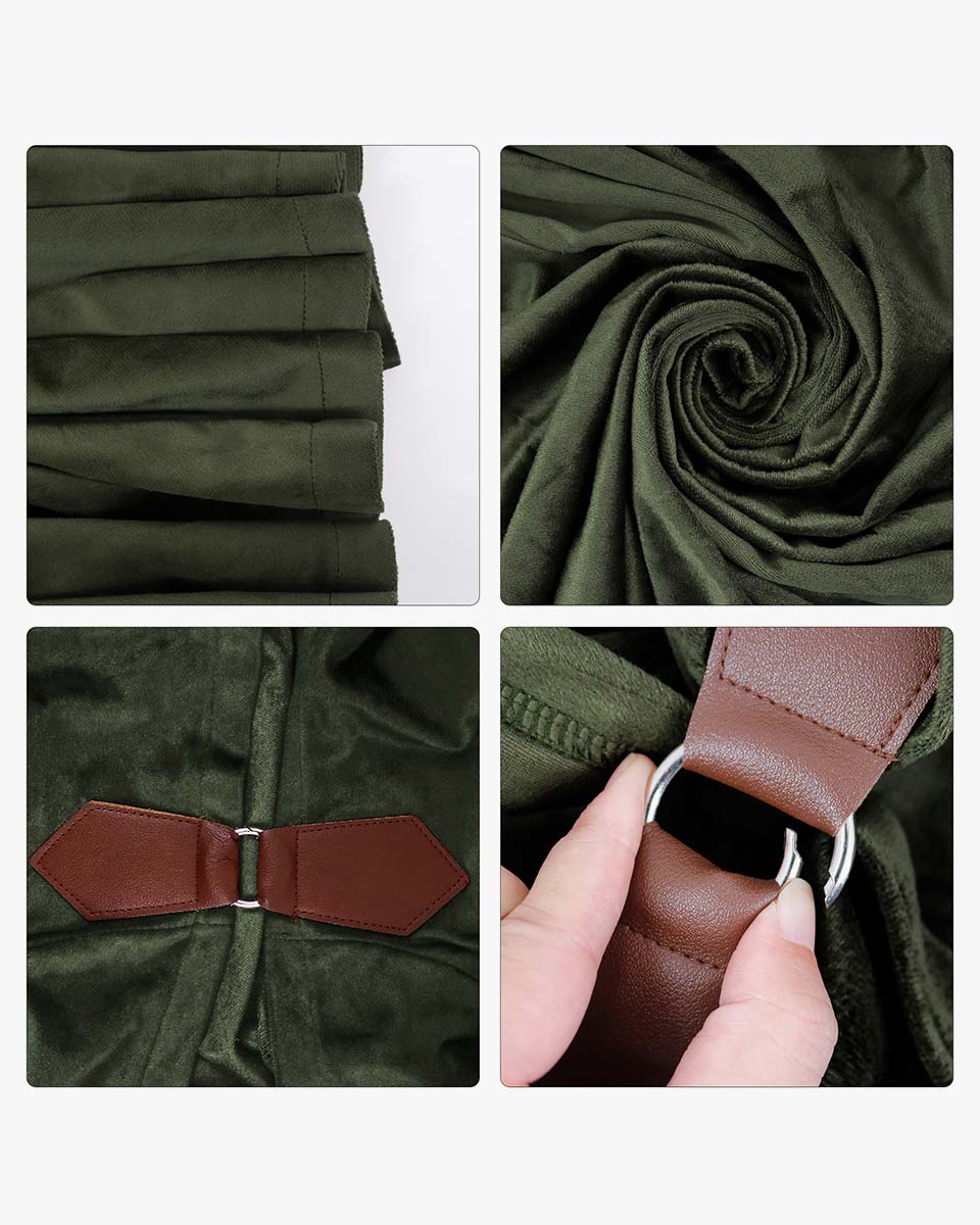 Medieval Renaissance Velvet Hobbit Cloak with Hood for Halloween Cosplay Costume - 2 Colors Available