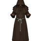 Medieval Gothic Hooded Monk Robes for Halloween Wizard Cosplay
