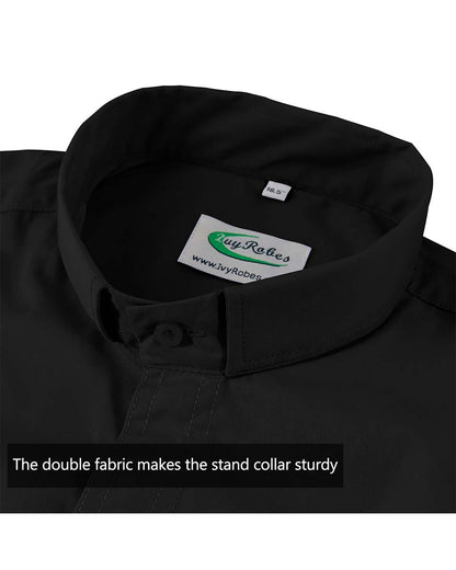 Men's Long-sleeved Tab Collar Clergy Shirt - 5 Colors Available