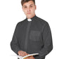 *BUY 3 GET 1 FREE* Men's Long-sleeved Tab Collar Clergy Shirt
