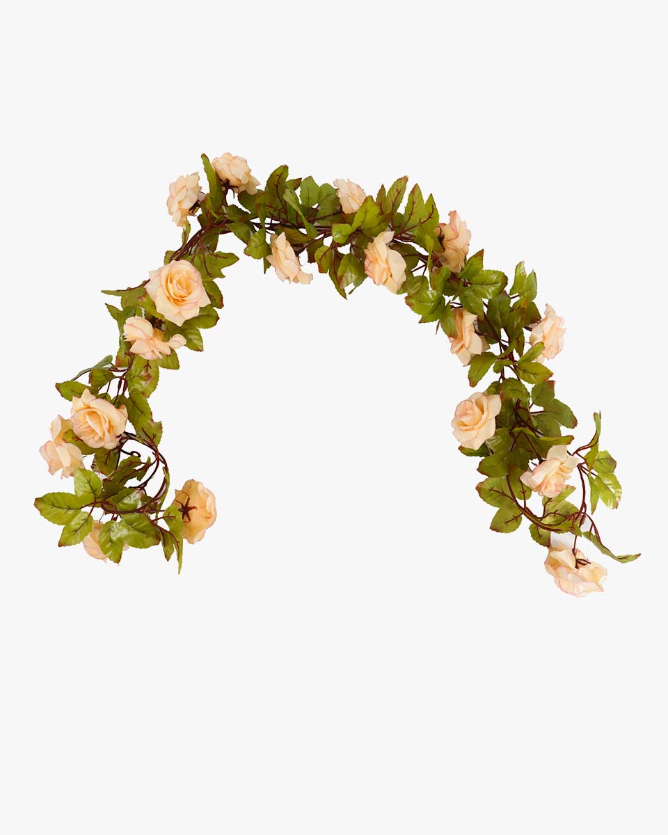 2 Strands of 14.5 Feet Artificial Rose Flower Garland Vines for Home Decor and DIY Indoor-Outdoor Party