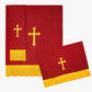 Reversible Paraments with Embroidered Cross IHS - Red/White