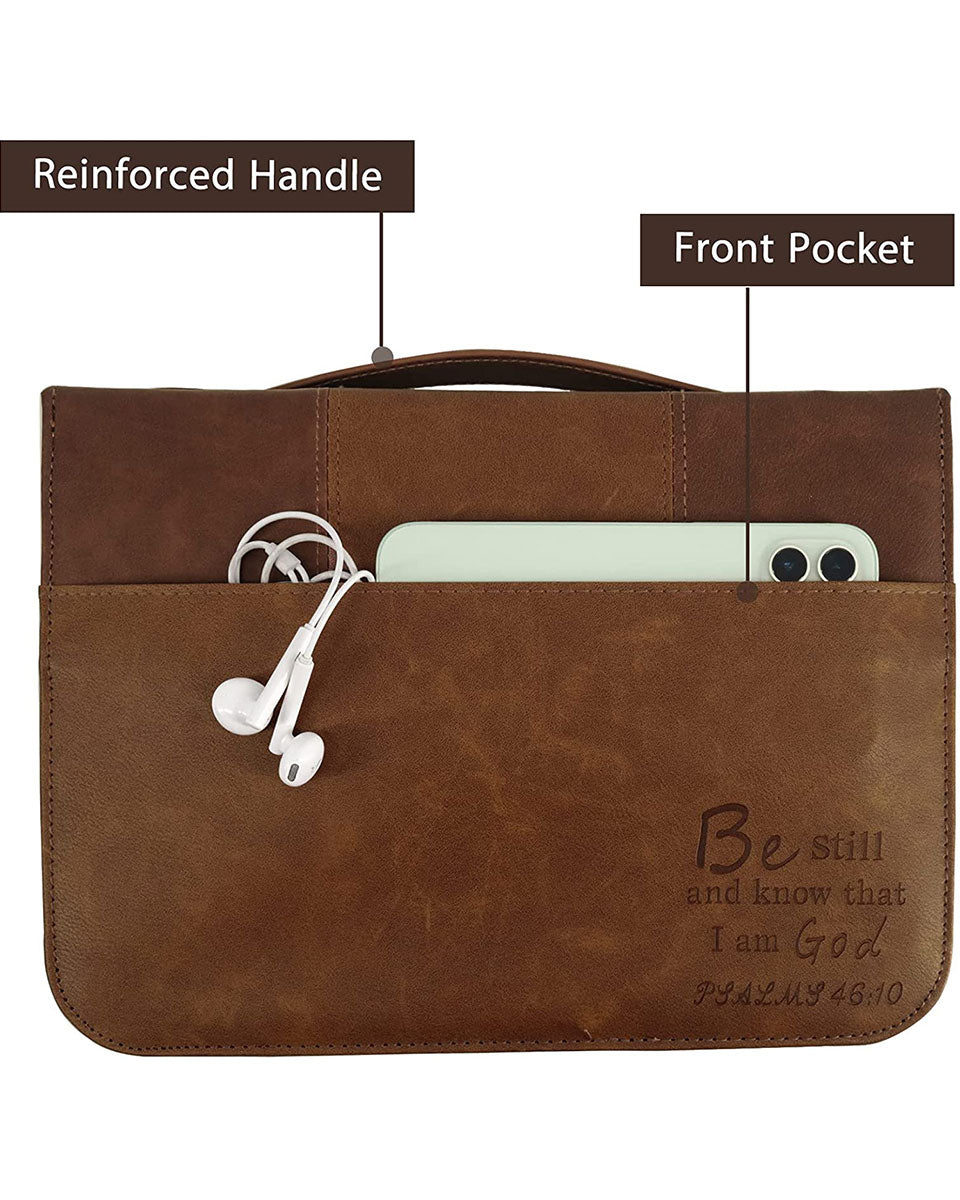 KJV HOLY BIBLE MEDIUM, BROWN PU