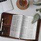 Vintage Brown PU Leather Durable Zipper Bible Bag Carrying Case Large Size