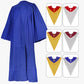 Senior Fluted Trinity Choir Robes Open Sleeve with Reversible Stoles