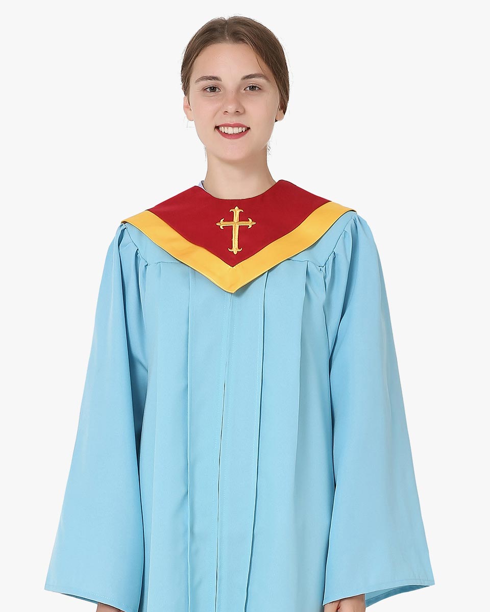 Reversible Choir Stoles with Border and Cross