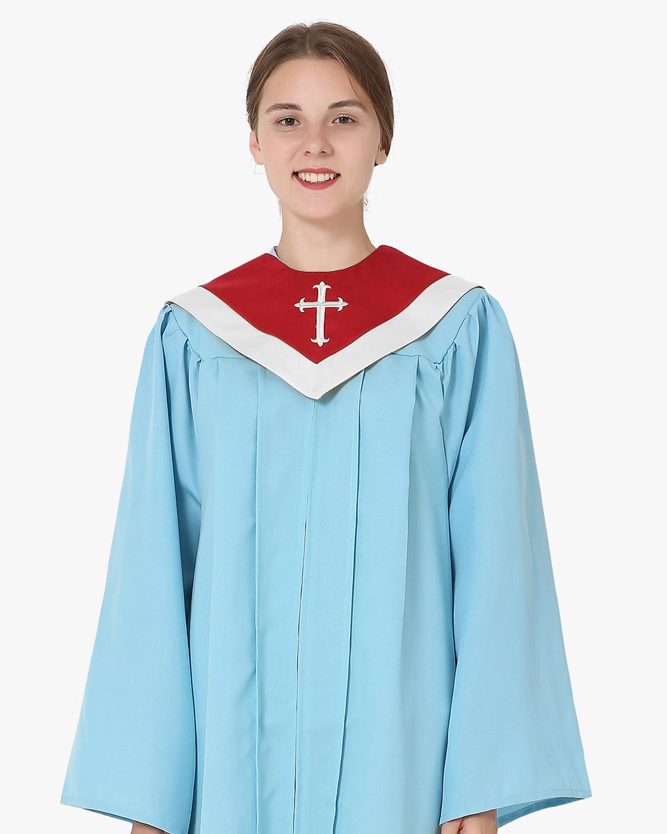 Reversible Choir Stoles with Border and Cross