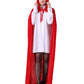 Unisex Fancy Full Length Hooded Velvet Cloak for Halloween Dress Cosplay