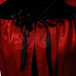 Unisex Fancy Full Length Black-red Reversible Hooded Cloak for Halloween Dress Cosplay