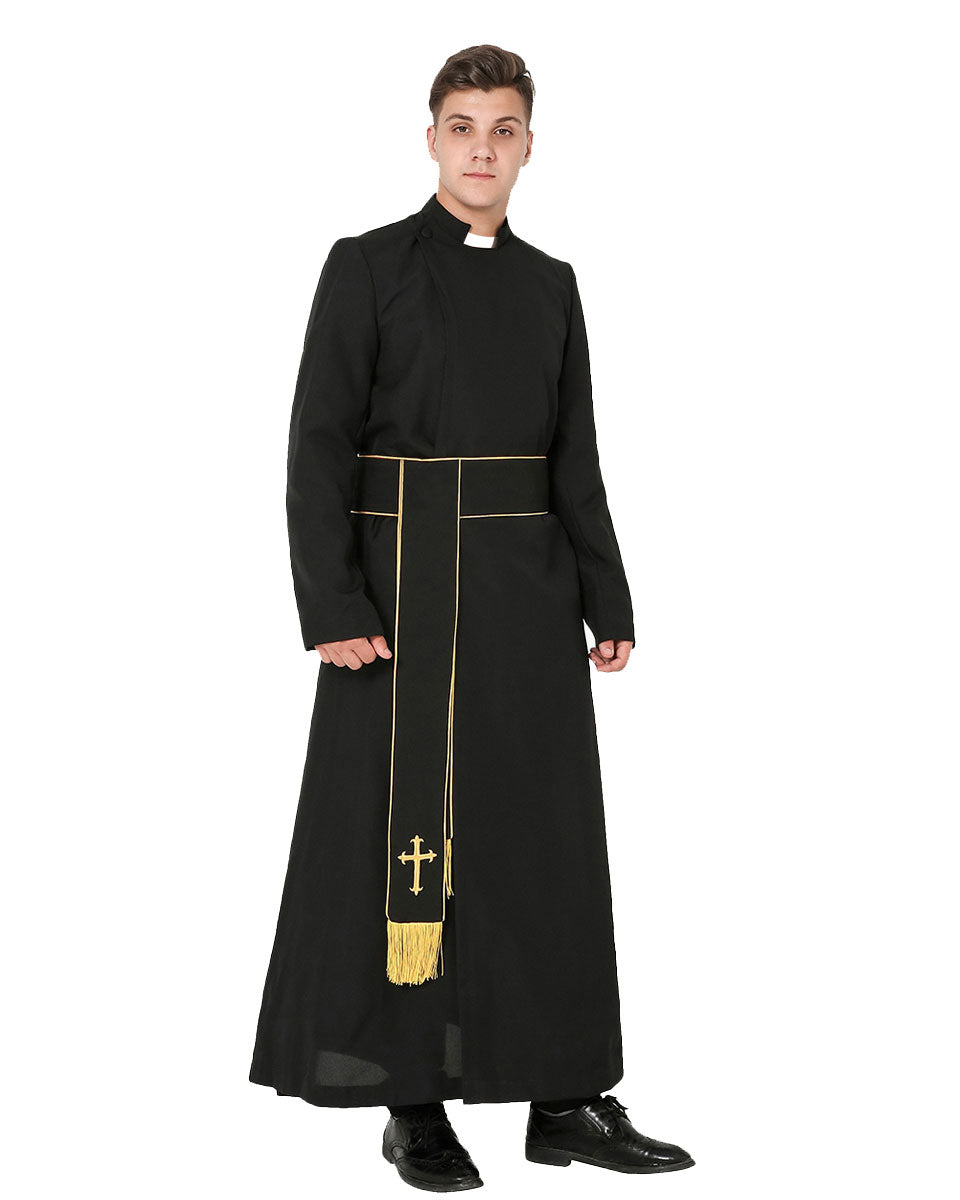 Anglican Cassock and Band Cincture with Cross Package