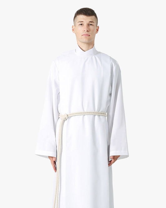 Clergy Surplice with Gold Alpha Omega Symbols - Clergy Apparel - Church  Robes