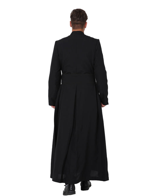 Black Anglican Cassock and Band Cincture Package-Black