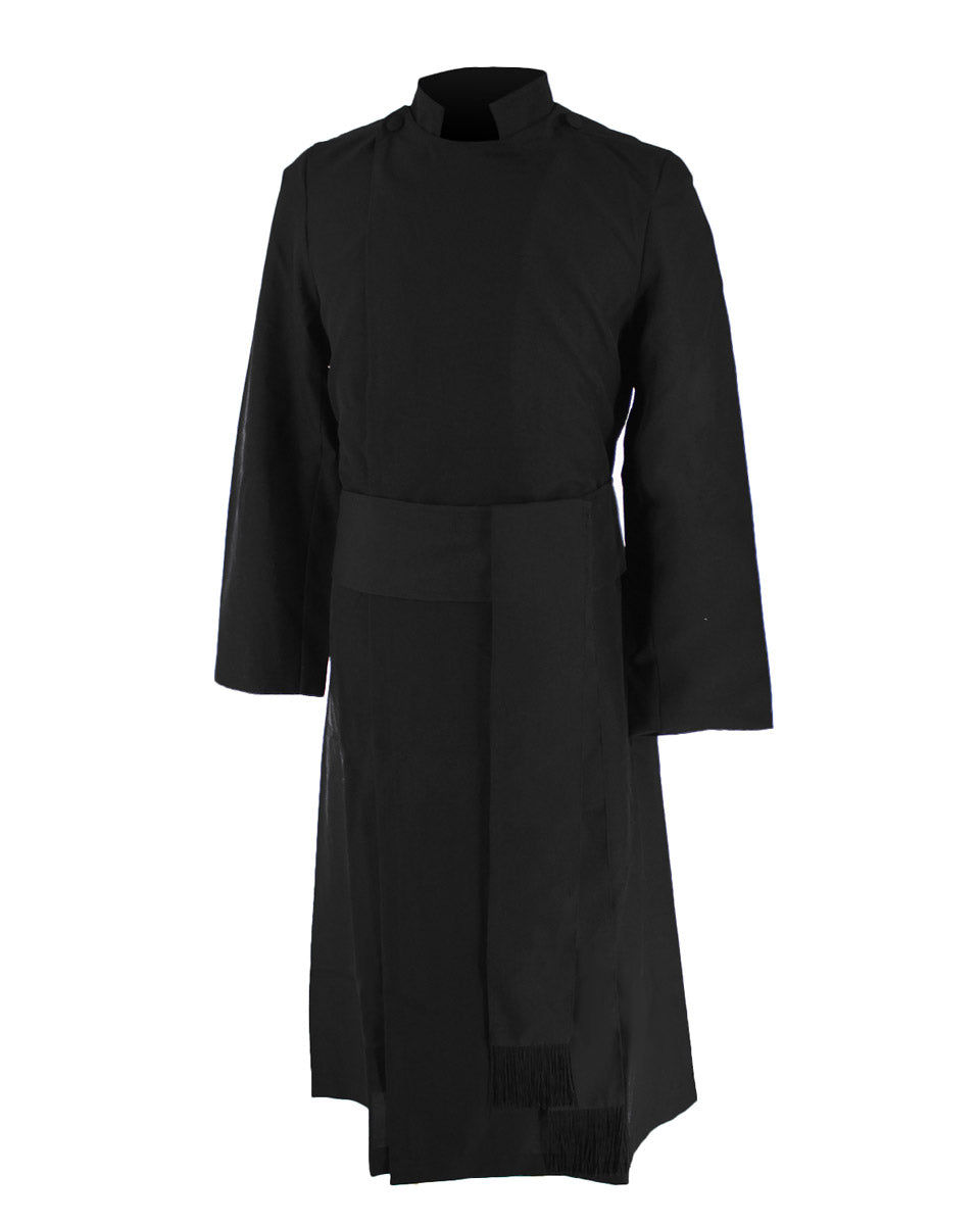 Black Anglican Cassock and Band Cincture Package-Black