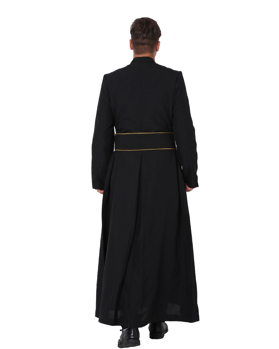 Black Anglican Cassock and Band Cincture with Cross Package – Ivyrobes
