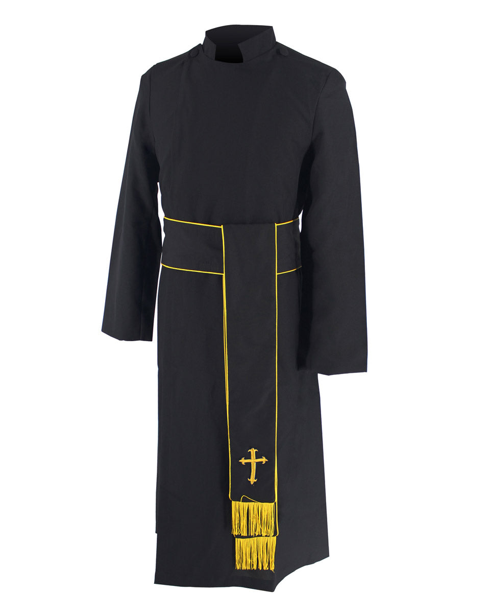 Anglican Cassock and Band Cincture with Cross Package