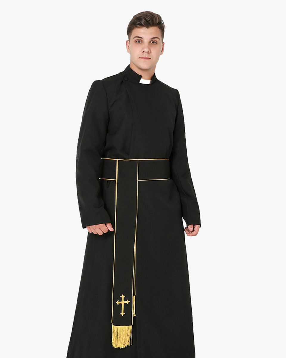 Anglican Cassock and Band Cincture with Cross Package