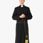 Black Roman Cassock and Band Cincture with Cross Package