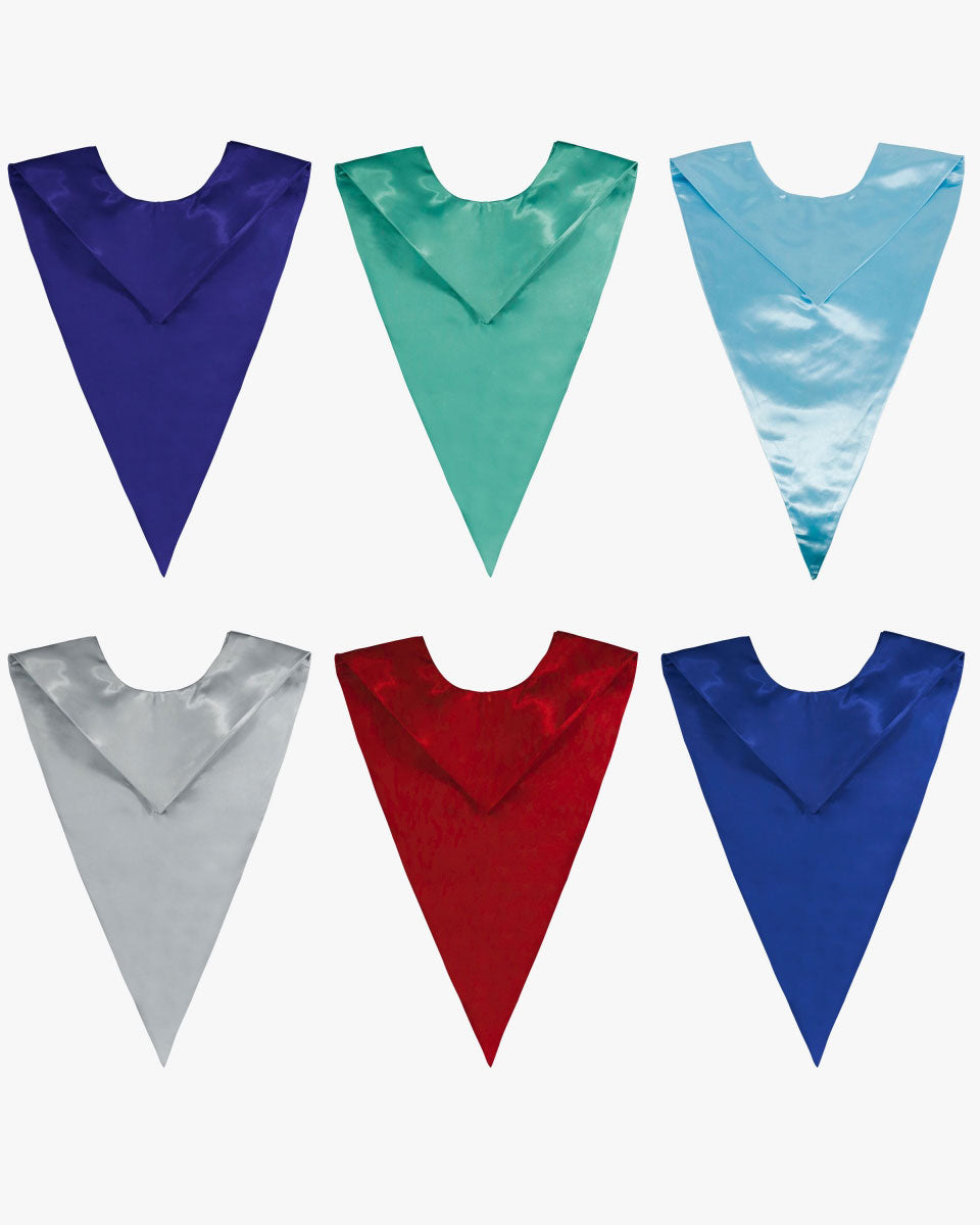 Traditional One Color V Stoles - 12 Colors Available