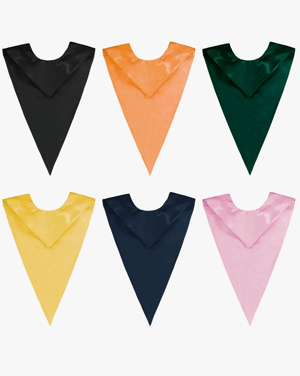 Traditional One Color V Stoles - 12 Colors Available