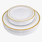 50 Pieces Disposable Dinner-Dessert Plastic Plates for 25 Wedding or Party Guests
