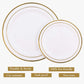 50 Pieces Disposable Dinner-Dessert Plastic Plates for 25 Wedding or Party Guests