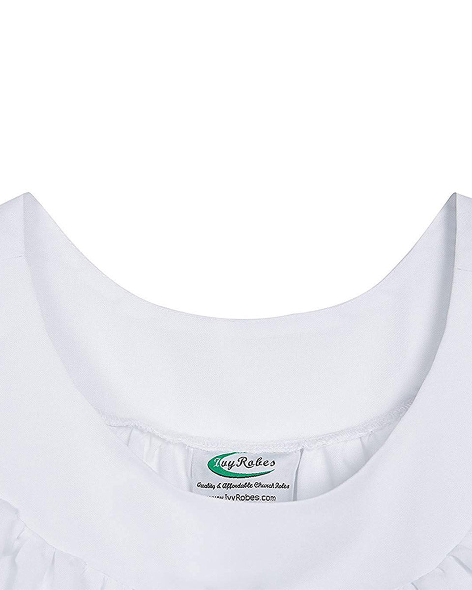 Economy Round Neckline Surplice - White