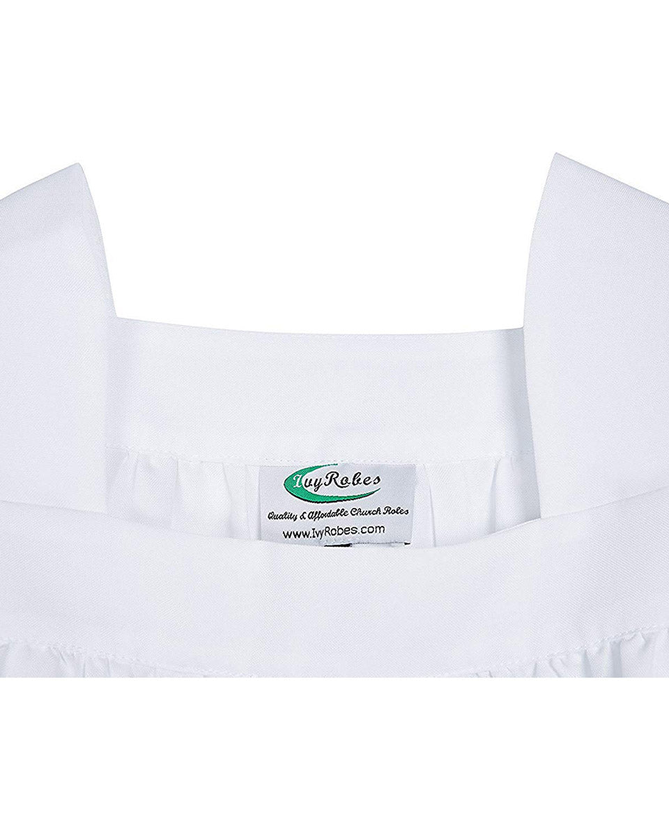 Economy Square Neckline Surplice - White