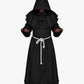 Medieval Gothic Hooded Monk Robes for Halloween Wizard Cosplay