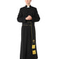 Black Roman Cassock and Band Cincture with Cross Package
