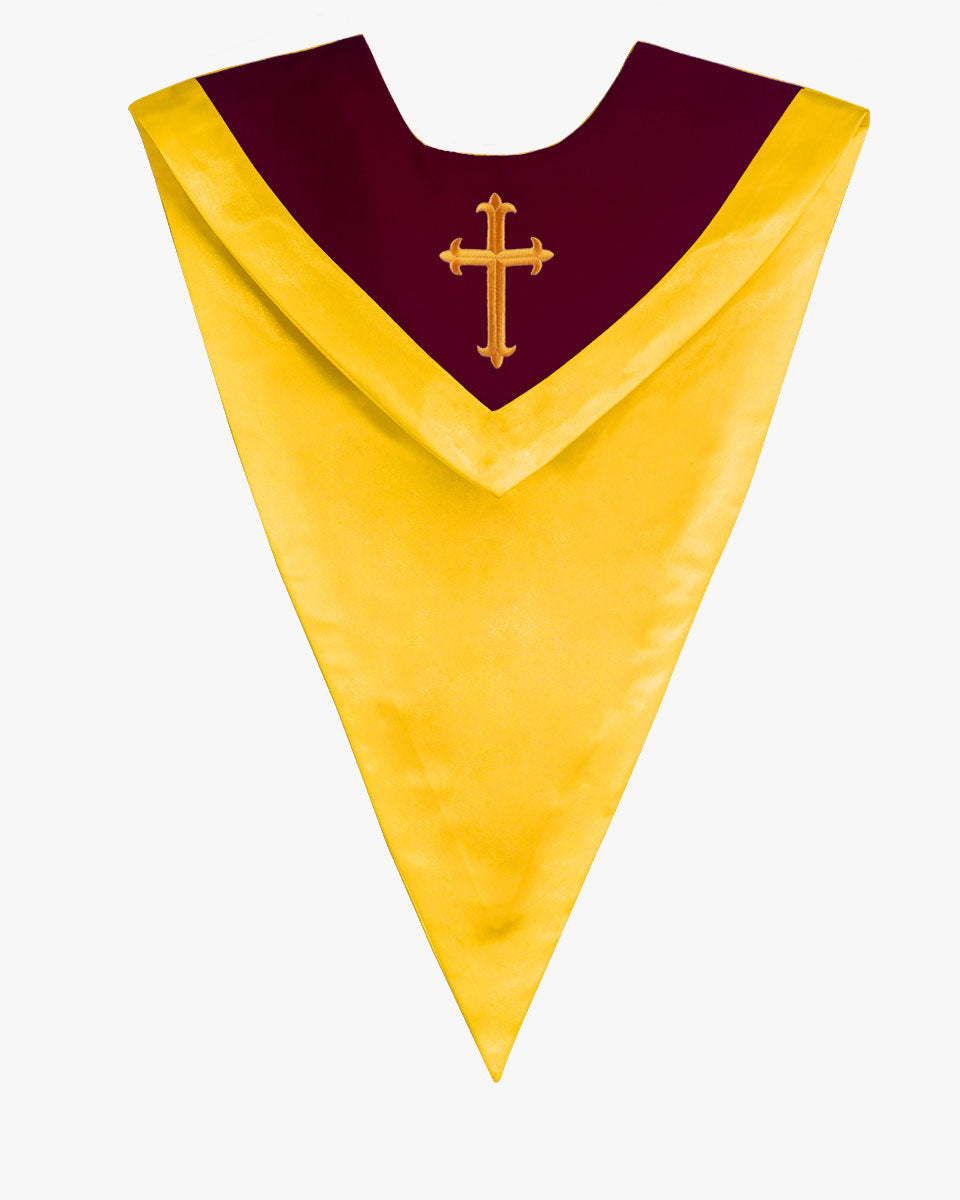 Reversible Choir Stoles with Border and Cross