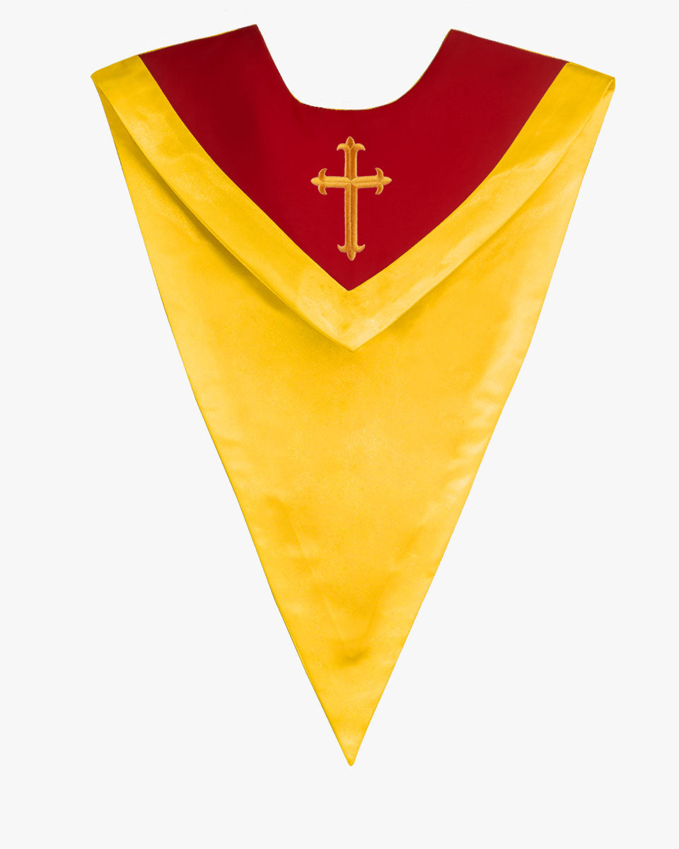 Reversible Choir Stoles with Border and Cross