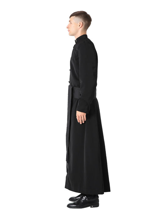 Black Roman Cassock and Band Cincture Package