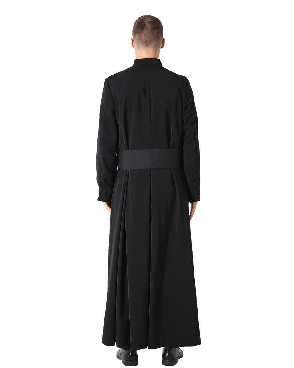 Black Roman Cassock and Band Cincture Package