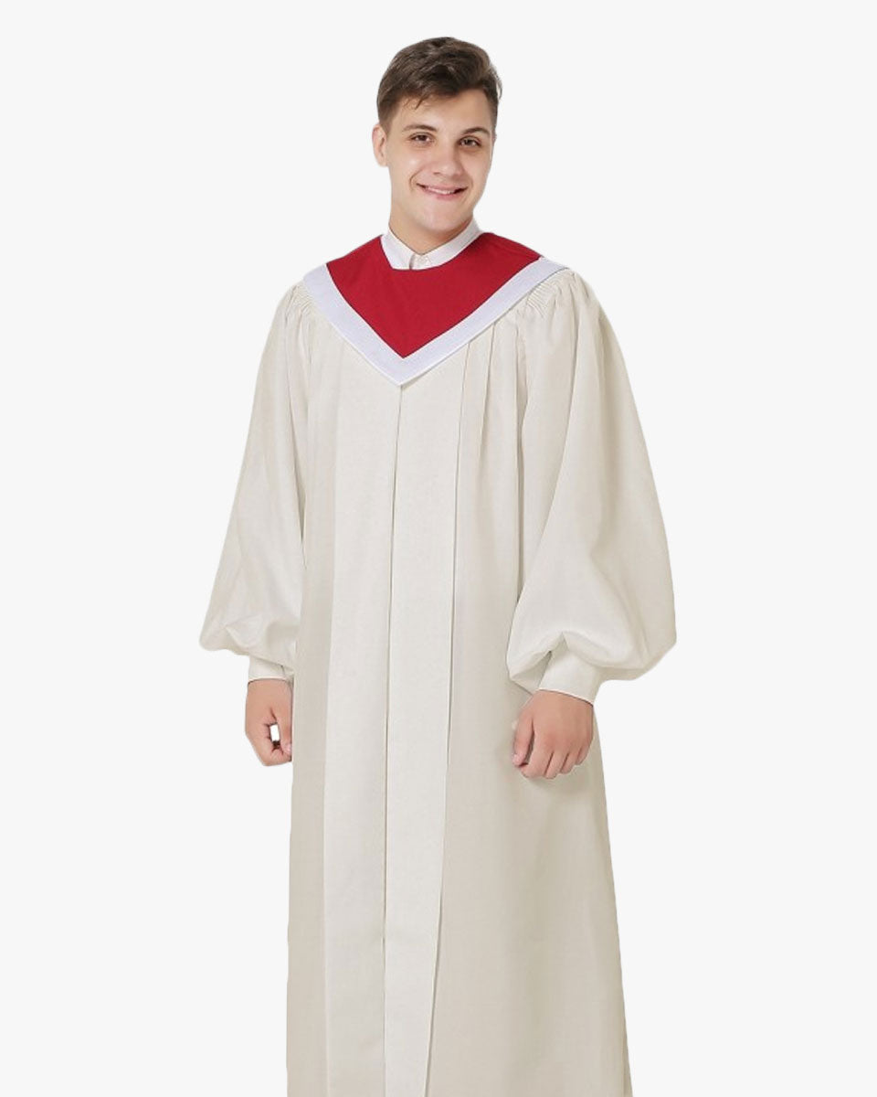 Senior Fluted Trinity Choir Robes Cuff Sleeve with Reversible Stoles