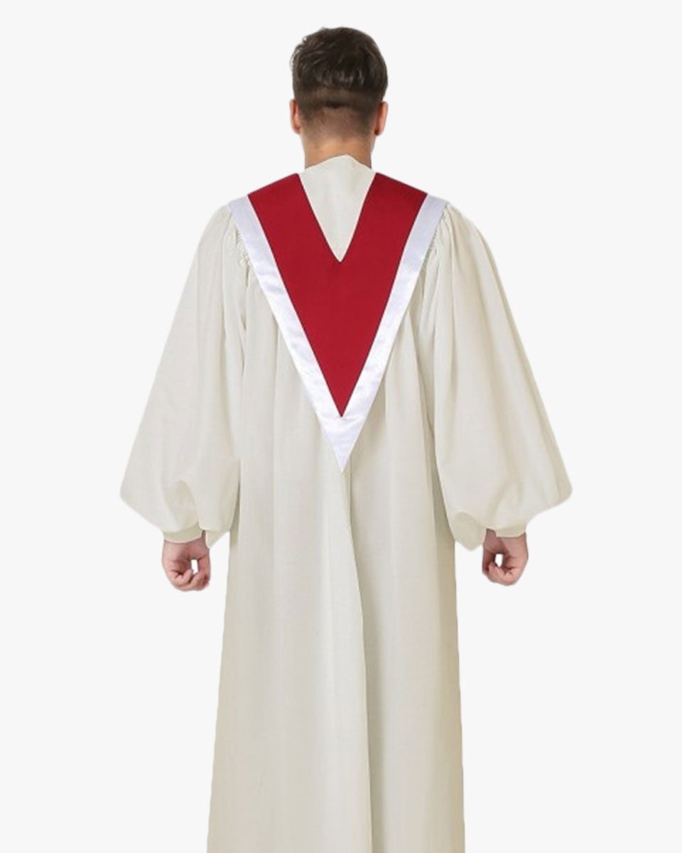 Senior Fluted Trinity Choir Robes Cuff Sleeve with Reversible Stoles