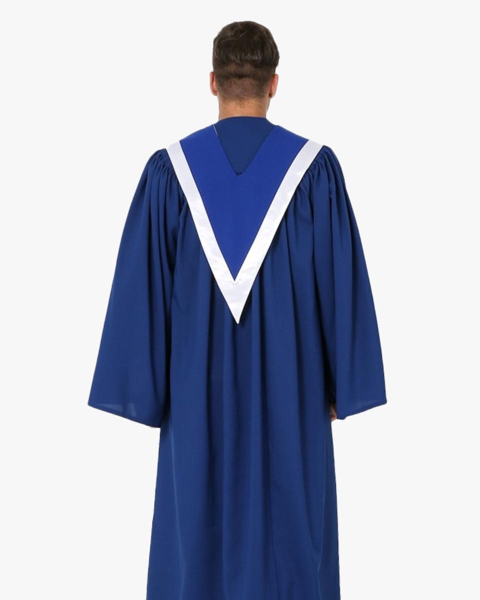 Senior Fluted Trinity Choir Robes Open Sleeve with Reversible Stoles