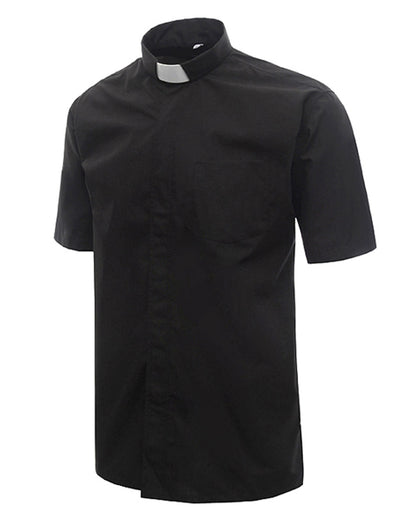 Men's Short-Sleeved Tab Collar Clergy Shirt - 3 Colors Available