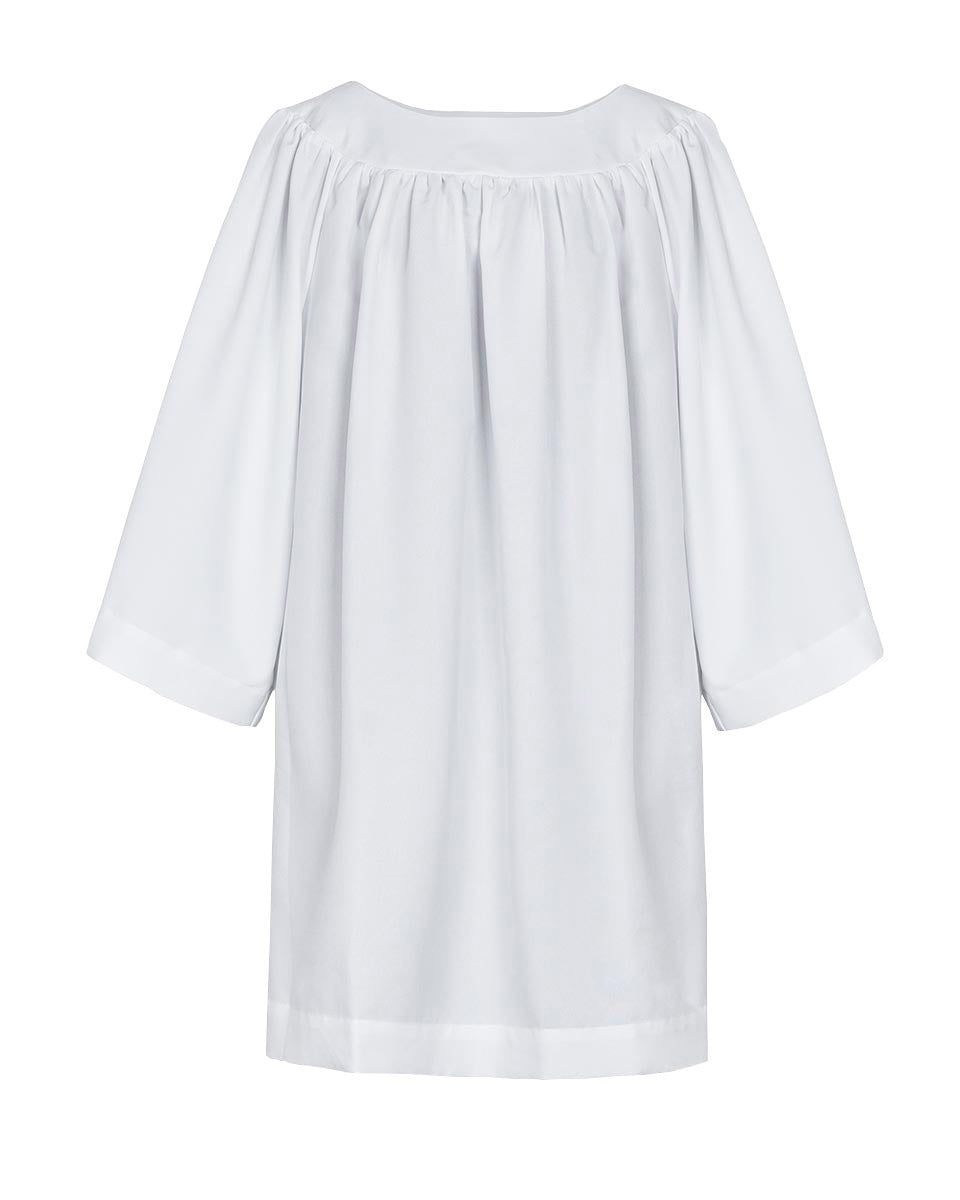 Economy Round Neckline Surplice - White