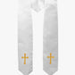 Traditional Choir Stole with Embroidery Cross - 5 Colors Available